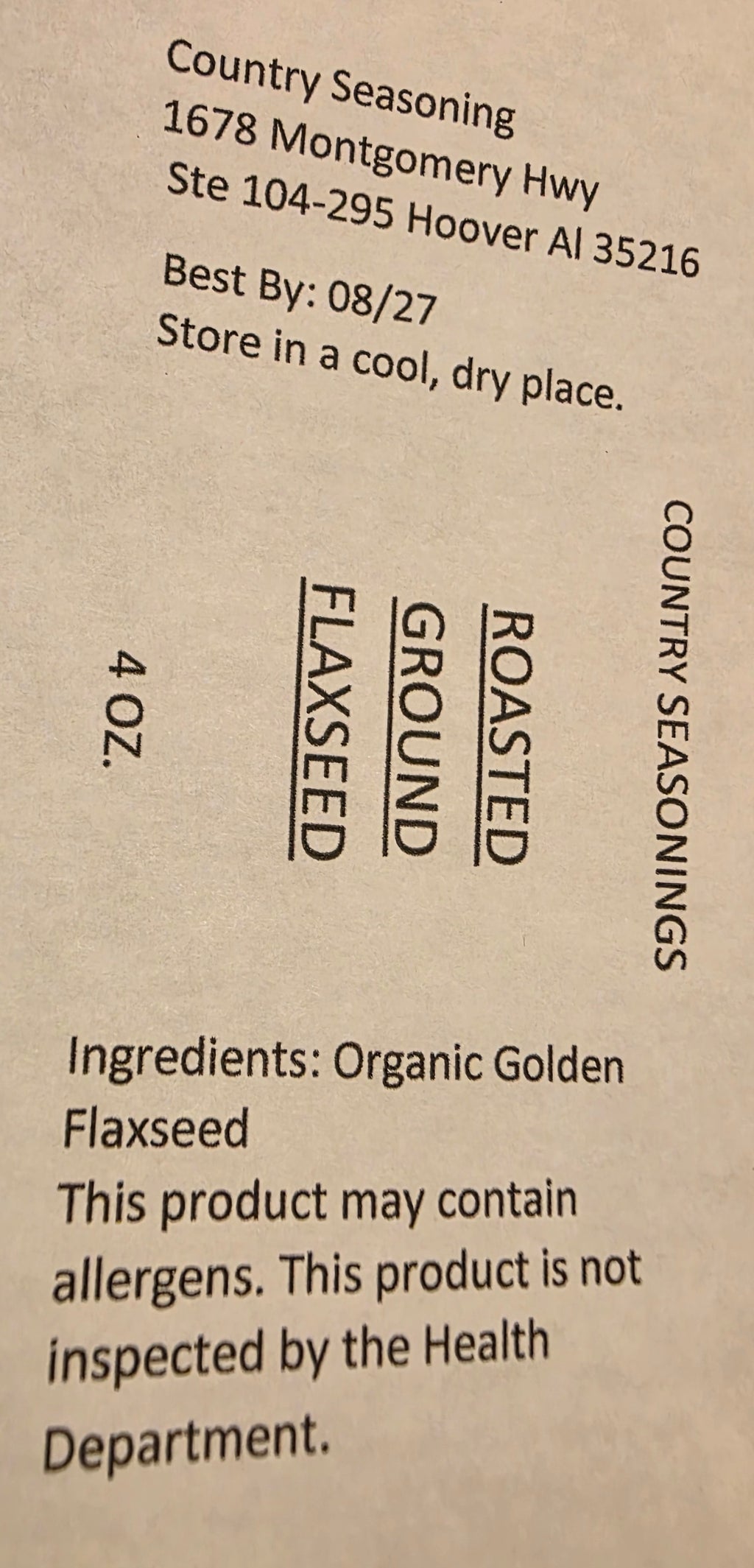 Roasted Ground Flaxseed