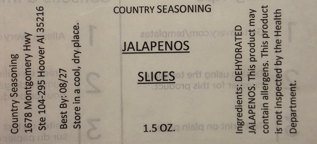 Jalapeños deshidratados